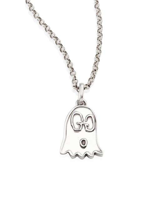 gucci ghost jewelry|gucci ghost necklace in silver.